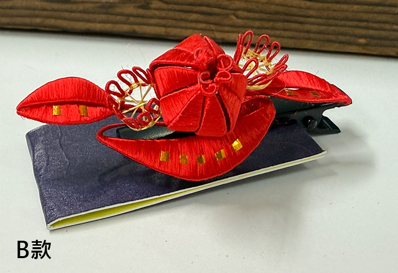 傳統紅春仔花(石榴花)夾/胸針/髮梳